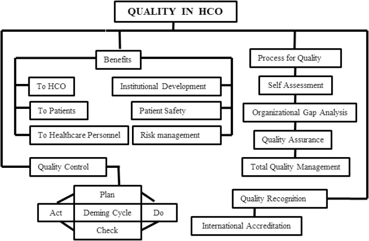 Chart of the Quality Control Process in a Health Care Organization