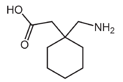 Chemical structure of Gabapentin